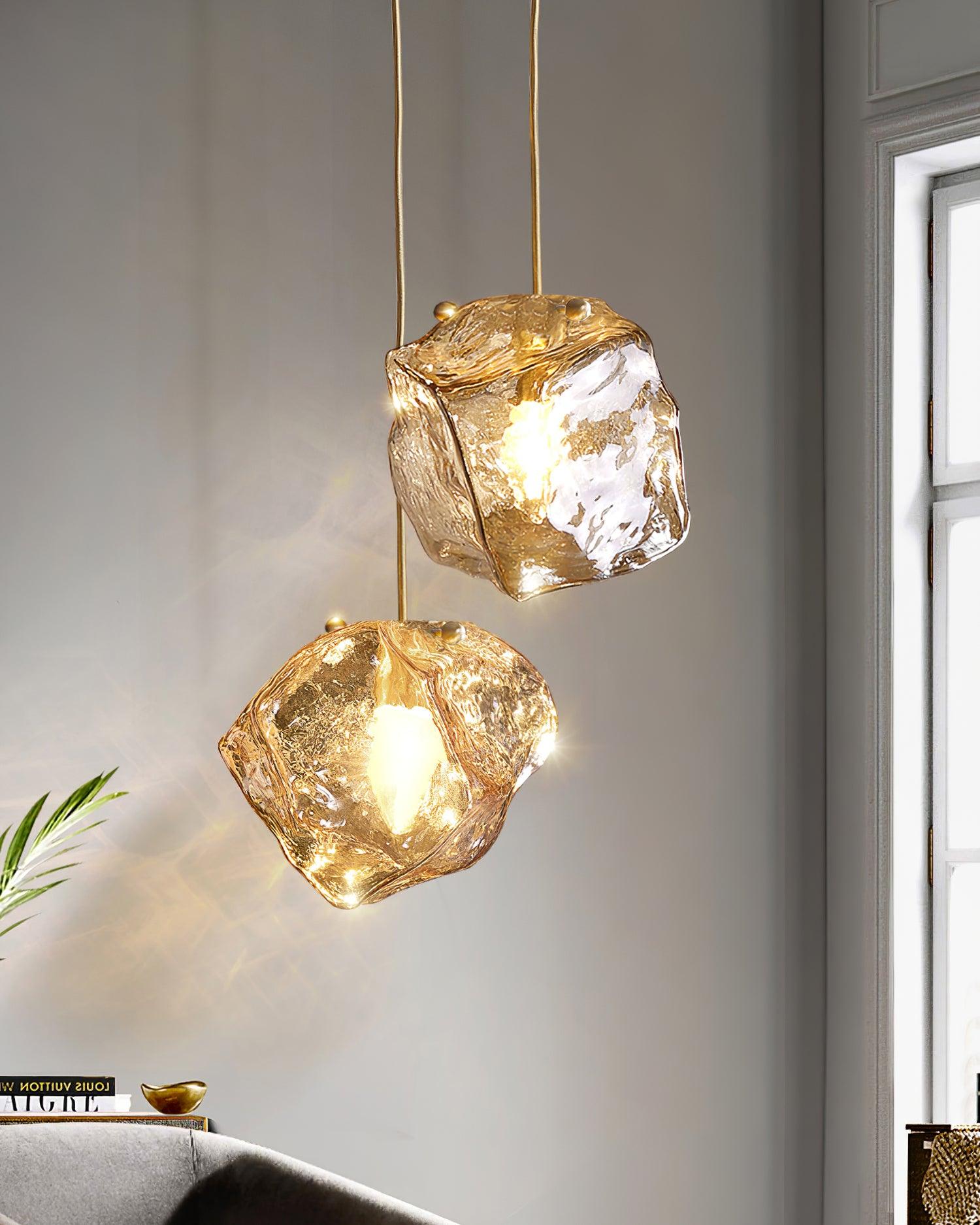 Illyria Ice Glass Pendant Lamp - Lumpaz