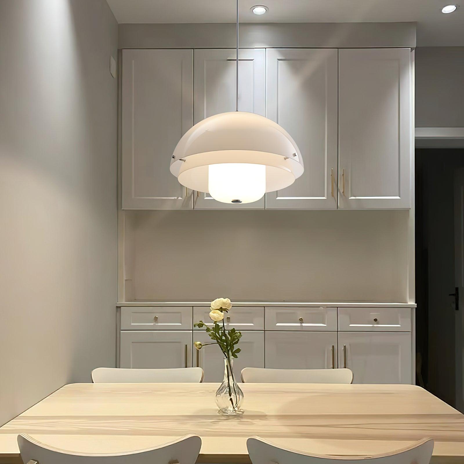 Milk White Layer Pendant Lamp - Lumpaz