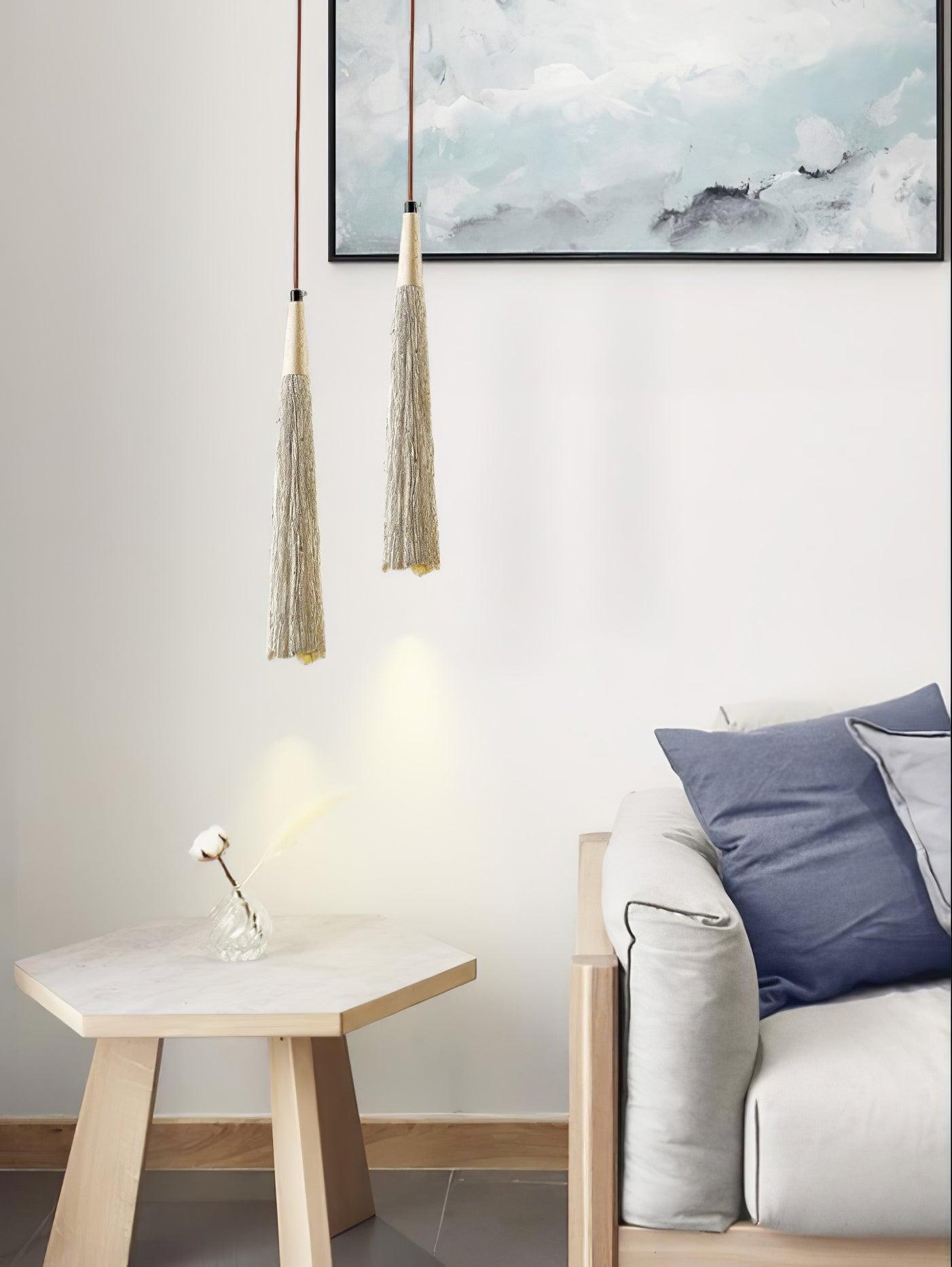Concrete Pleated Pendant Lamp - Lumpaz