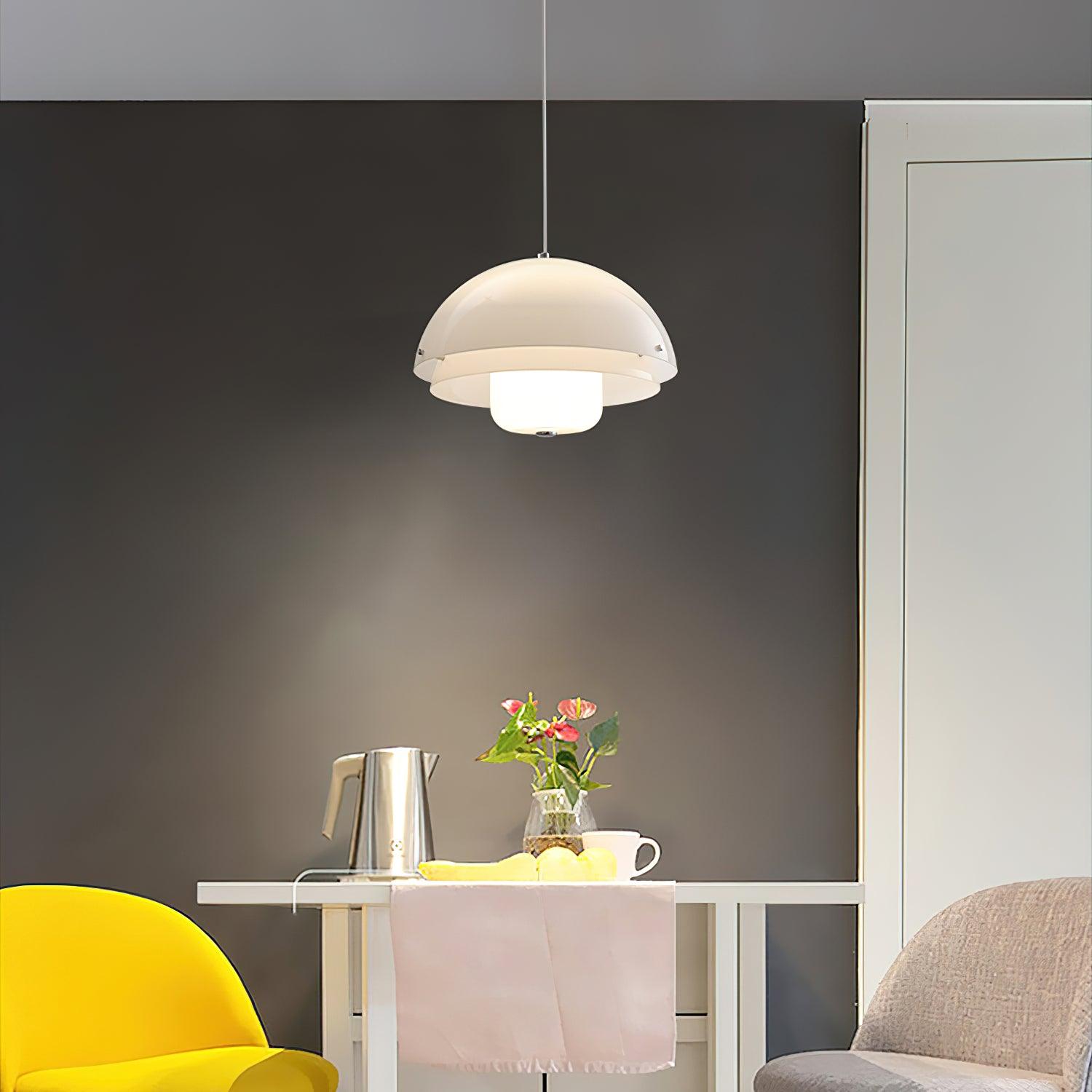 Milk White Layer Pendant Lamp - Lumpaz