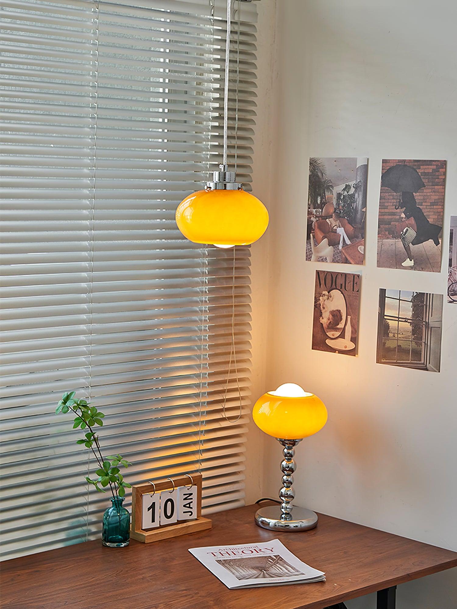 Oval Persimmon Pendant Light - Lumpaz