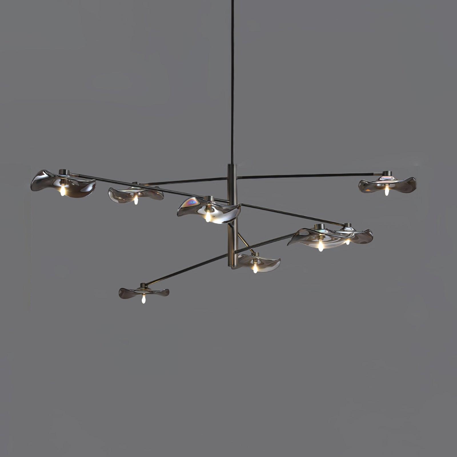 Lotus Leaves Glass Chandelier - Lumpaz