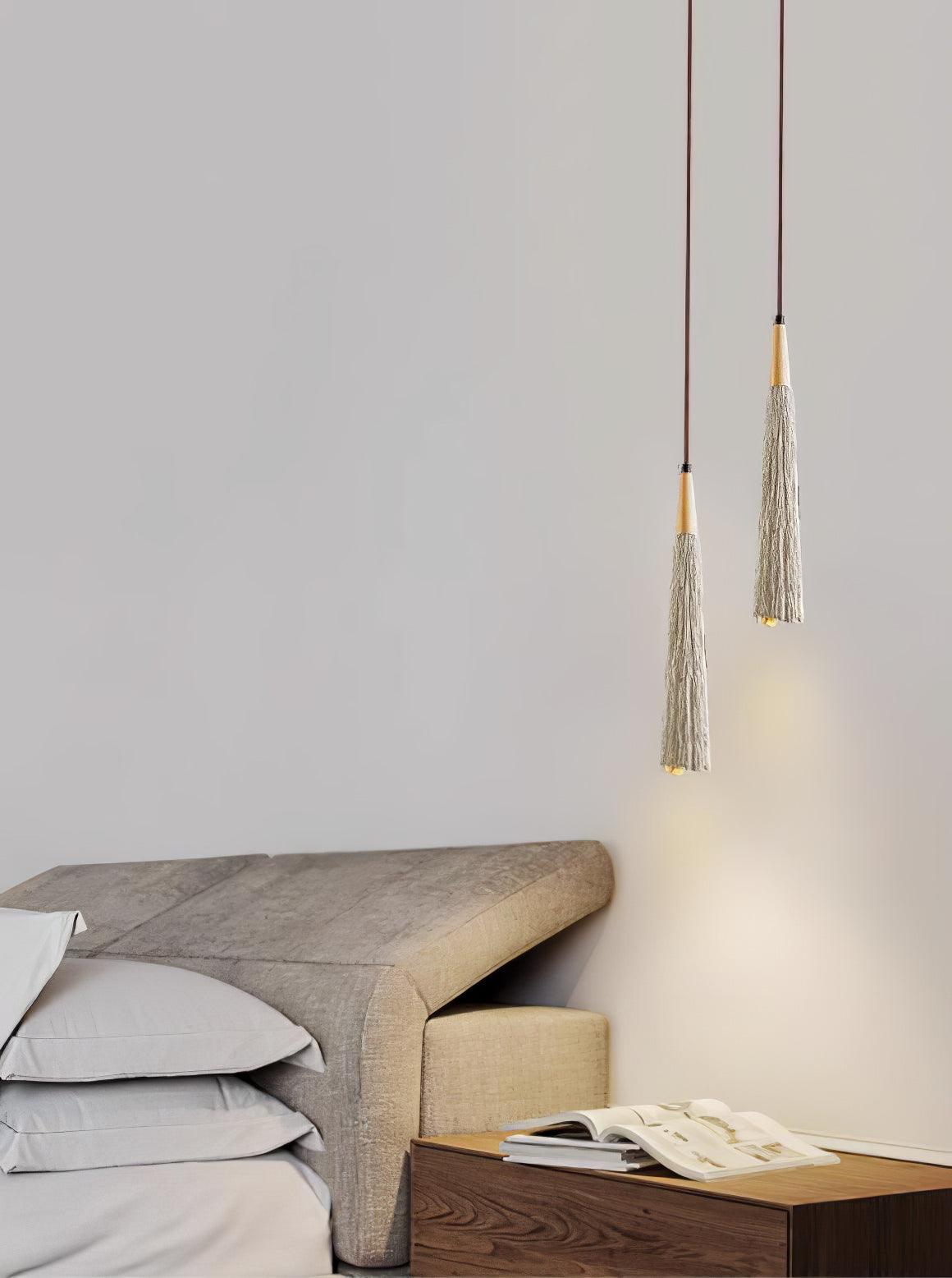 Concrete Pleated Pendant Lamp - Lumpaz