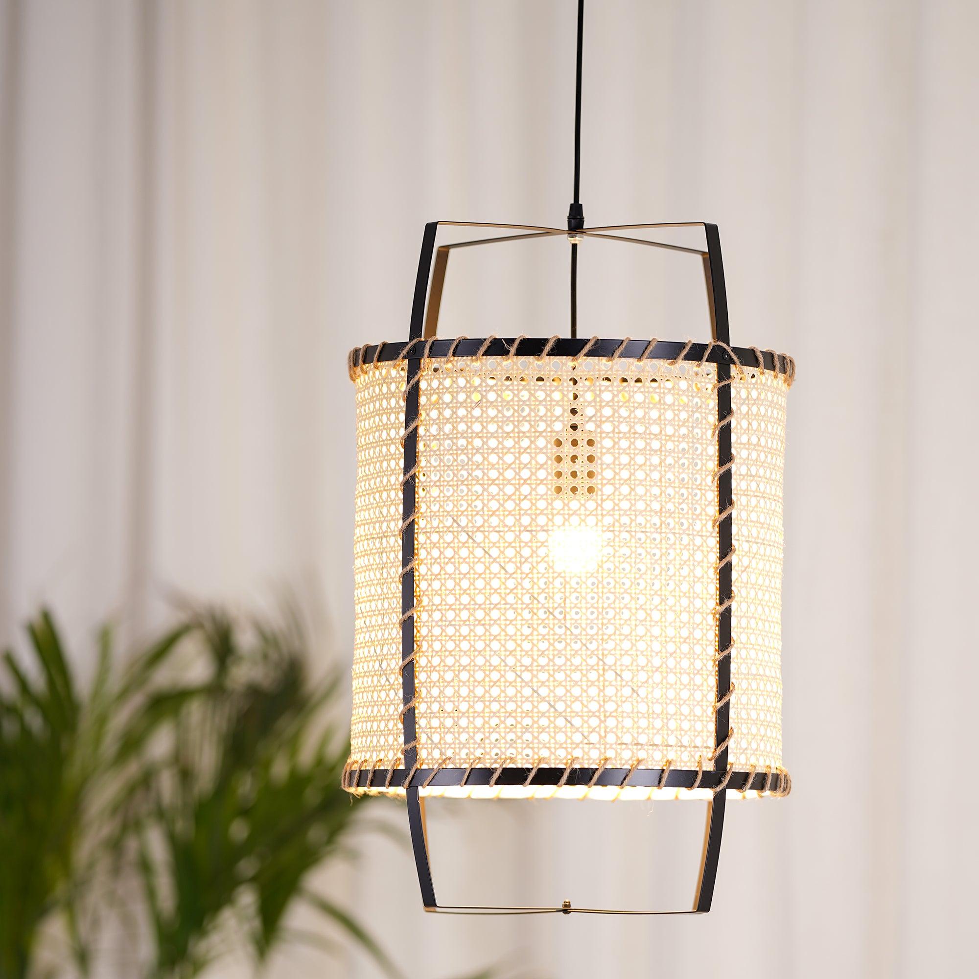 Rattan Cane Pendant Light - Lumpaz