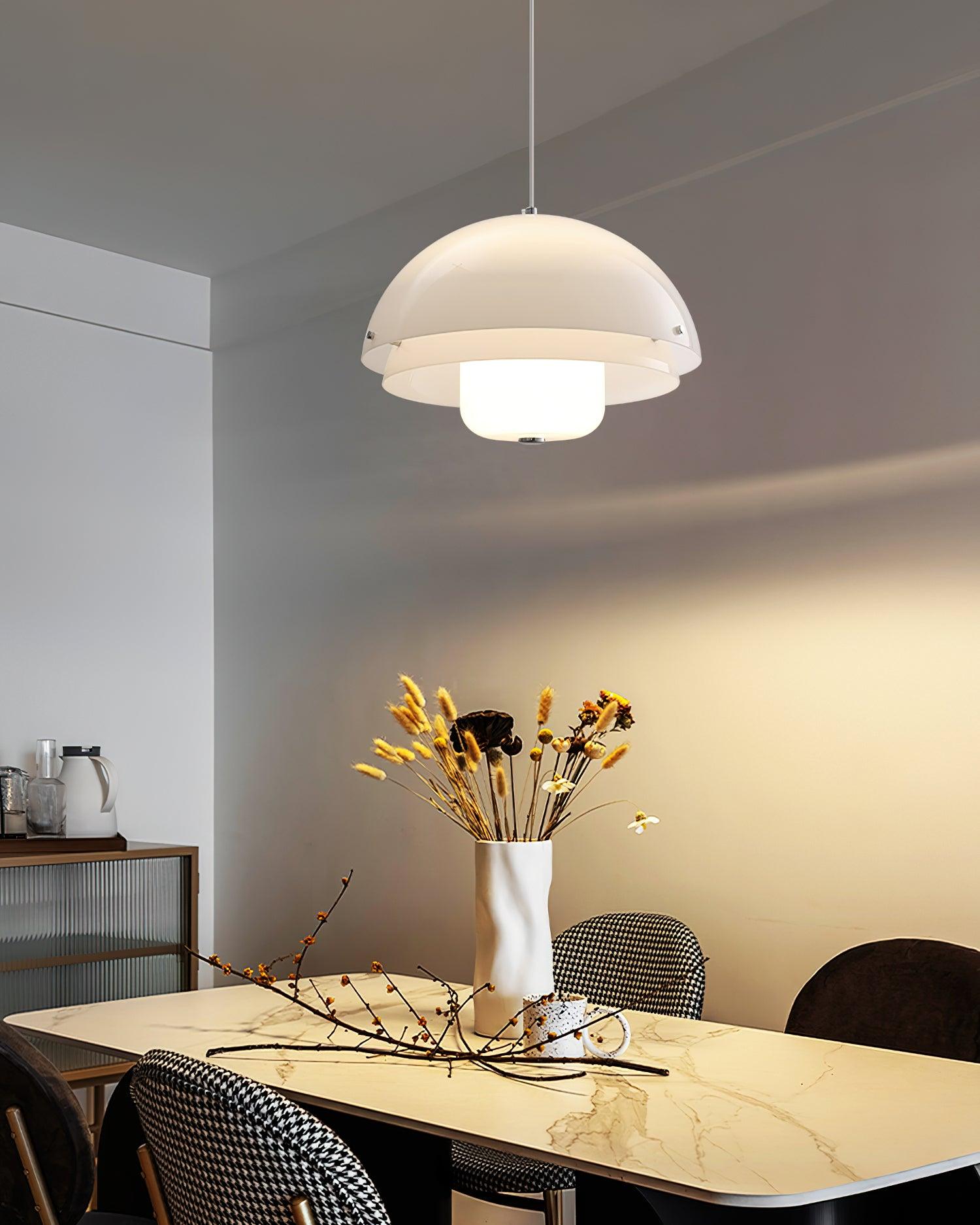 Milk White Layer Pendant Lamp - Lumpaz