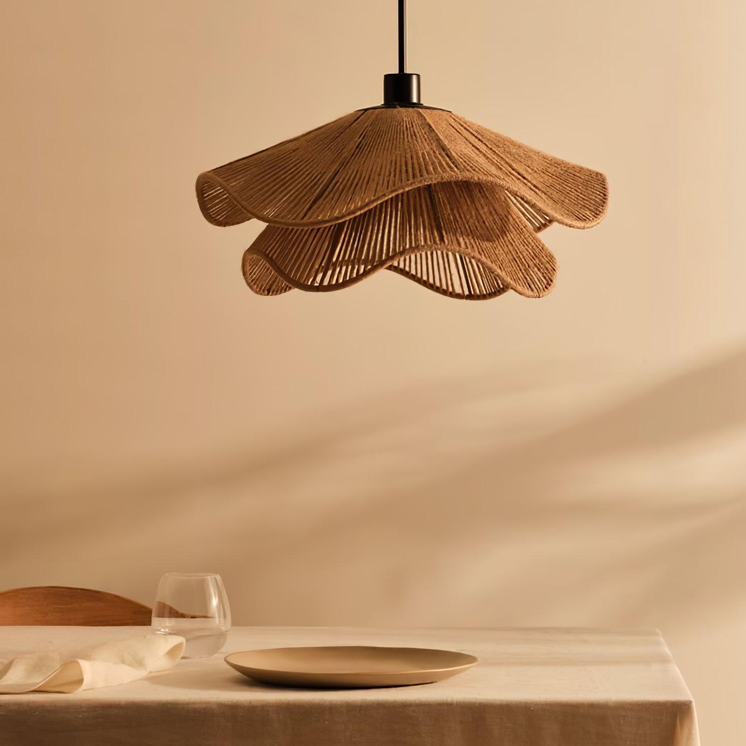 Handmade Straw Hat Pendant Lamp - Lumpaz