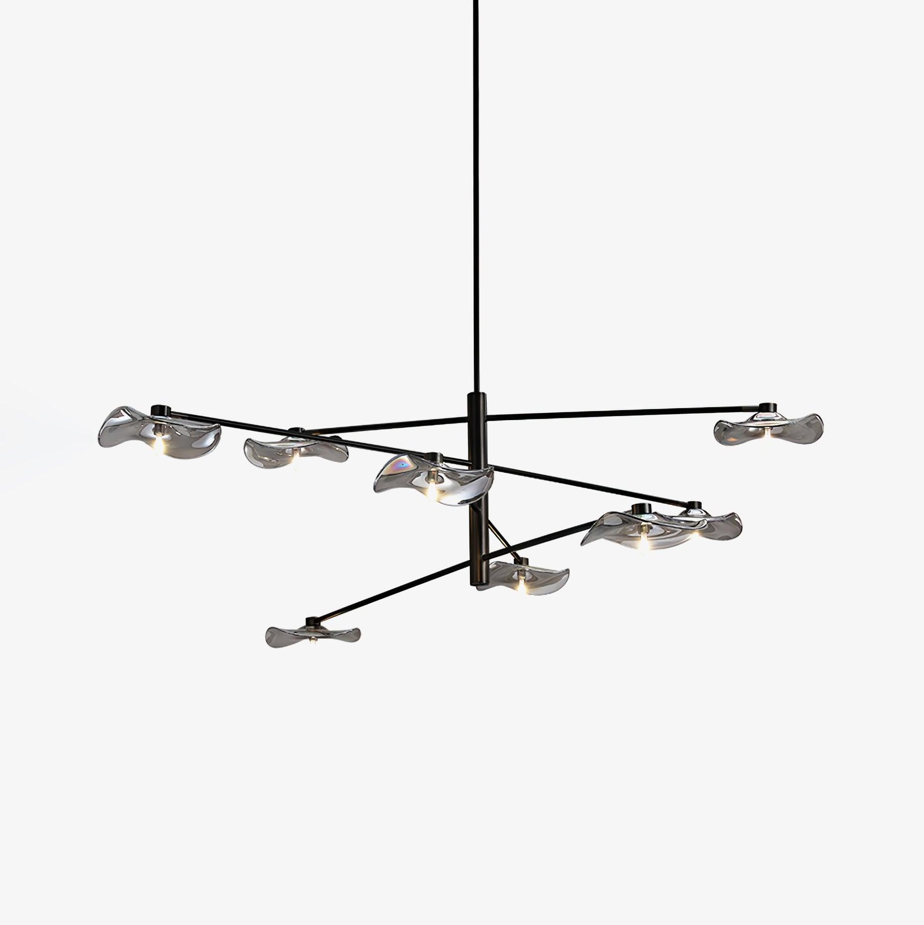 Lotus Leaves Glass Chandelier - Lumpaz