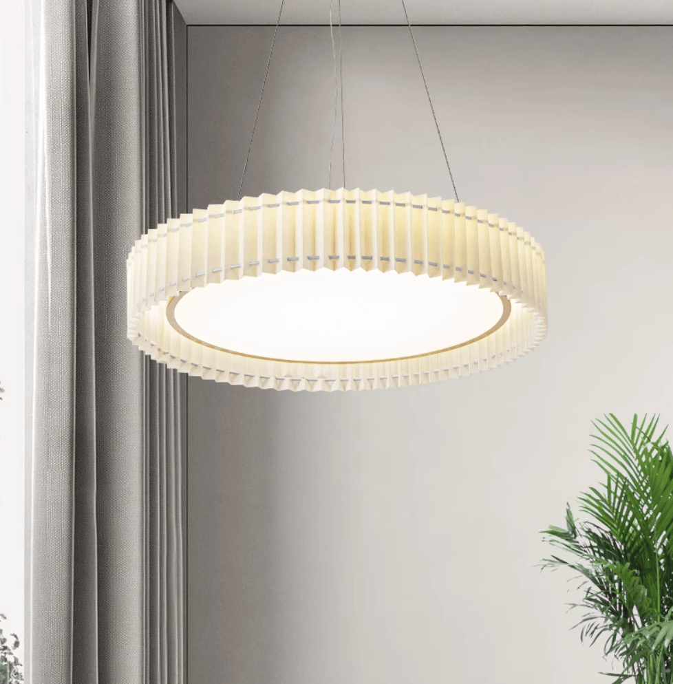 Round Pleated Pendant Lamp - Lumpaz