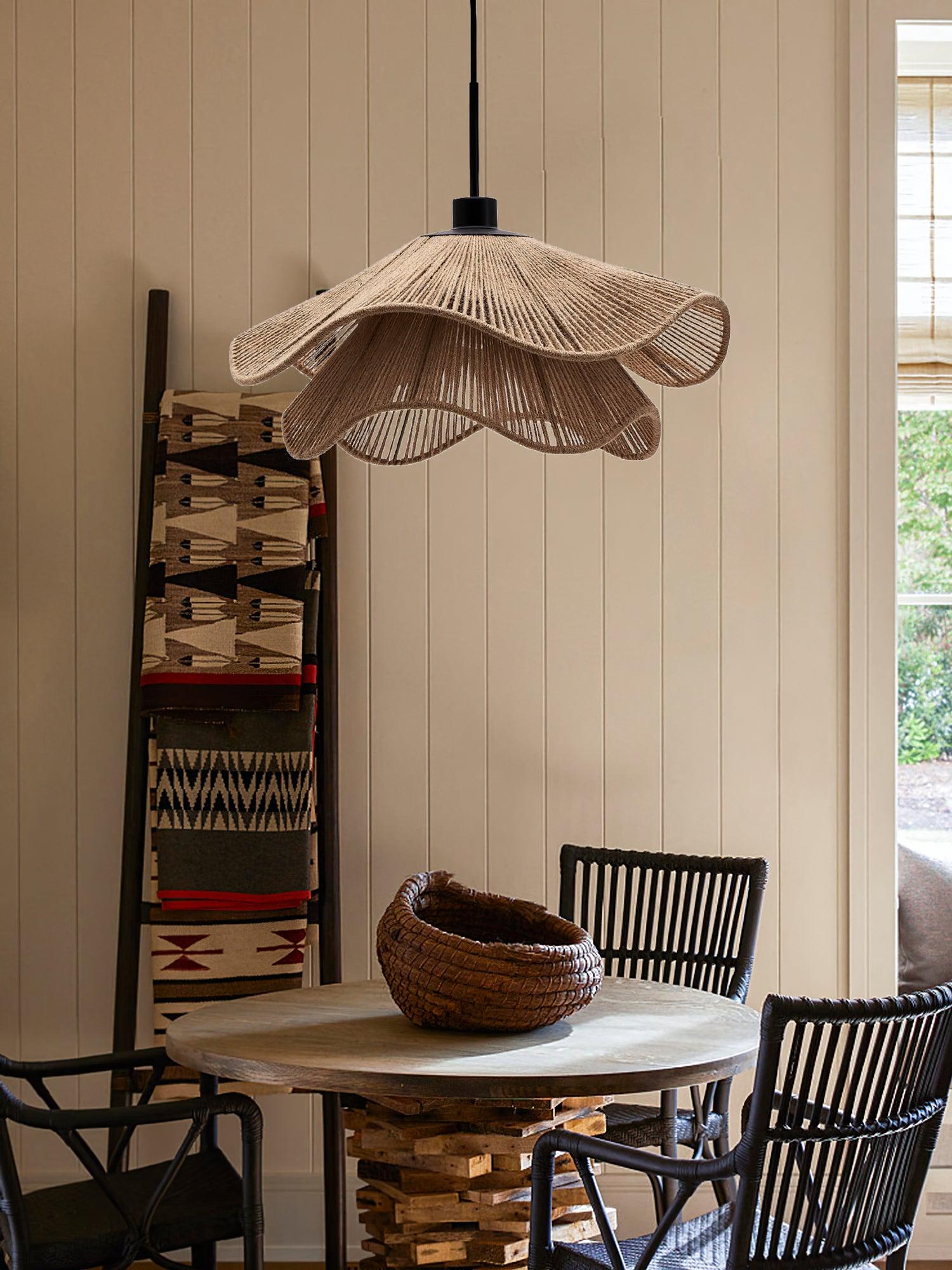 Handmade Straw Hat Pendant Lamp - Lumpaz