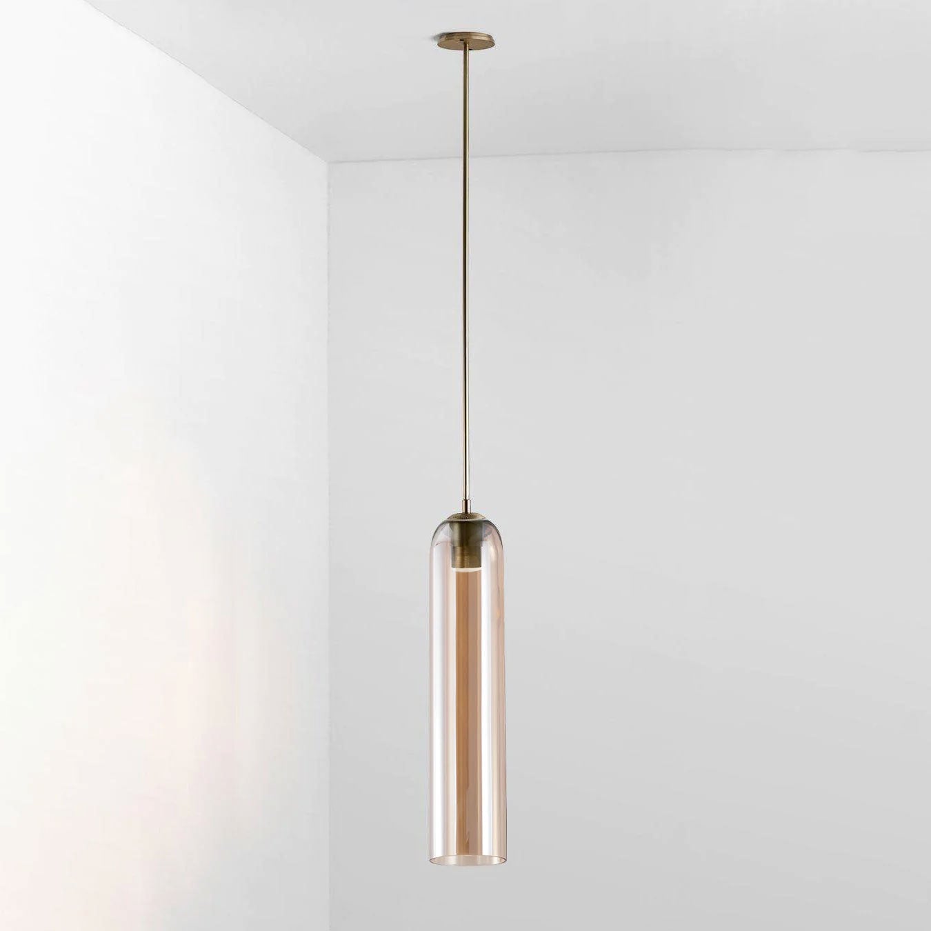 Long Tube Glass Pendant Light - Lumpaz