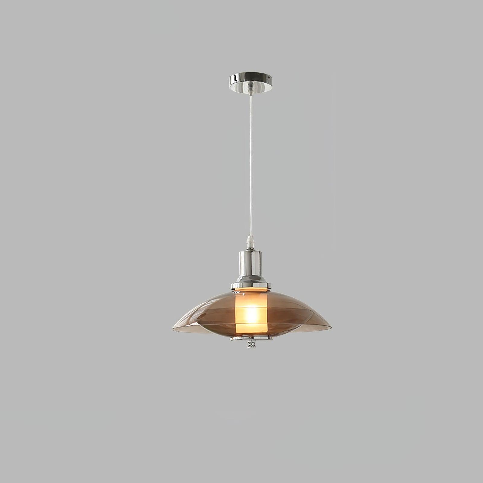 Flying Saucer Chrome Pendant Light - Lumpaz