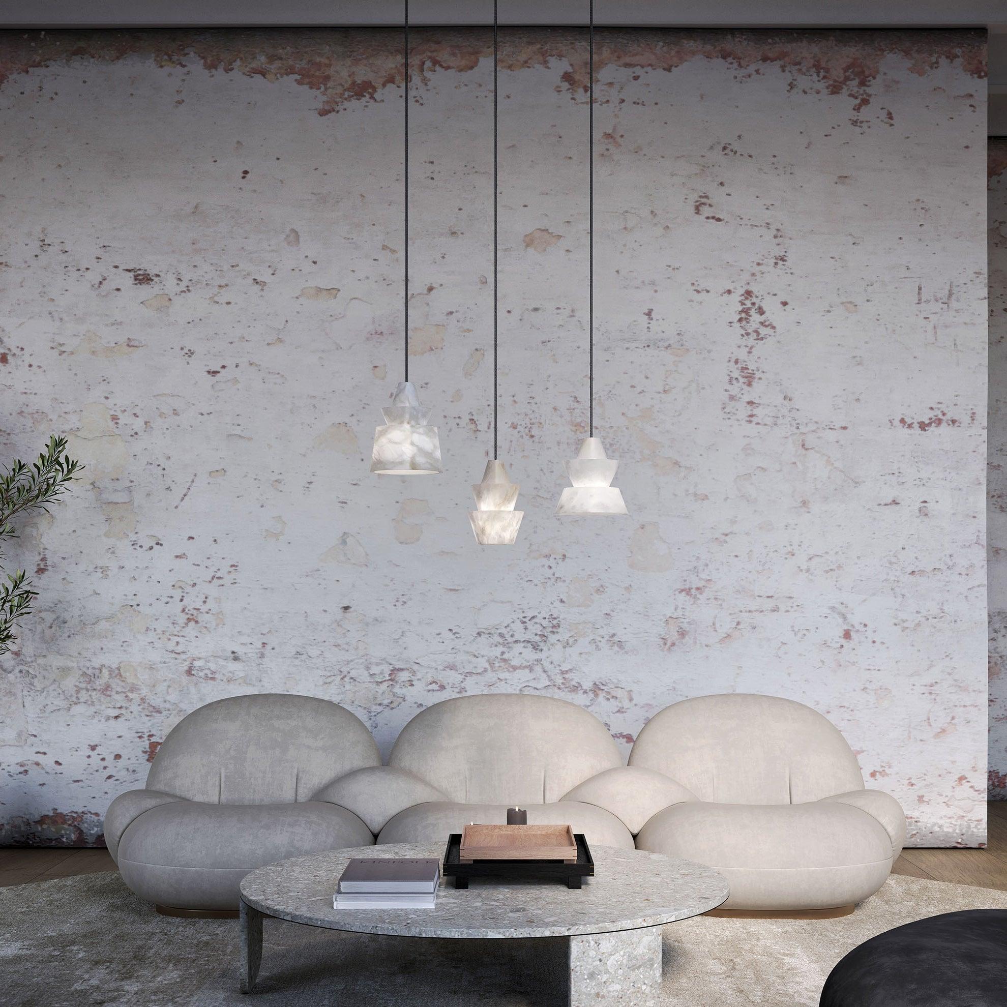 White Alabaster  Pendant Light - Lumpaz