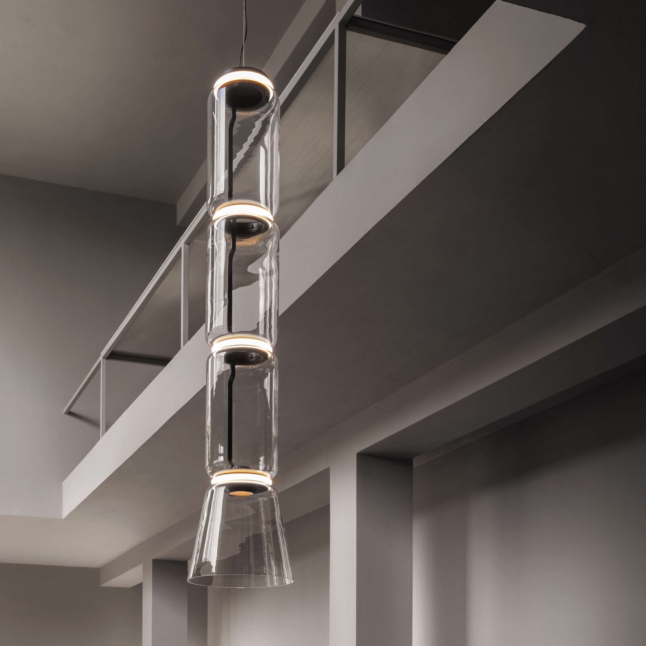 Cylindrical Glass Pendant Light - Lumpaz