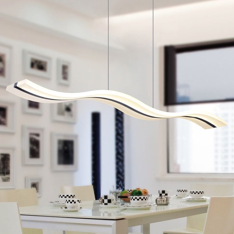 Minimalist Wave Wavy Pendant Light, 38.5" - Lumpaz