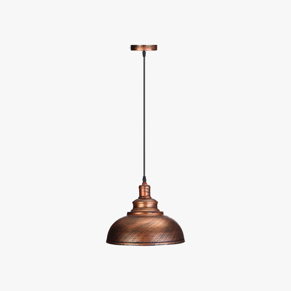 Cooley Pendant Light Dome Industrial, Metal, Black/White/Copper/Gray, Cafe - Lumpaz