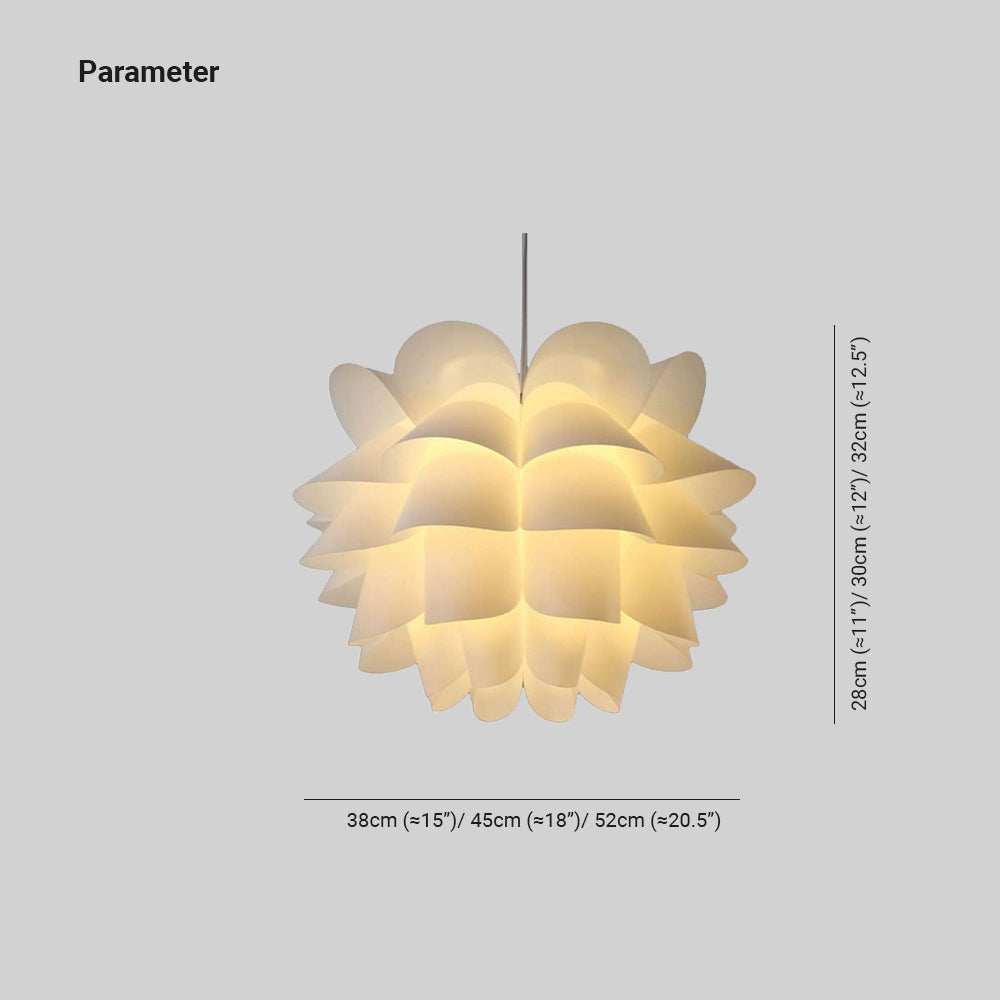 Cairns Nordic White Flower Pendant Light - Lumpaz