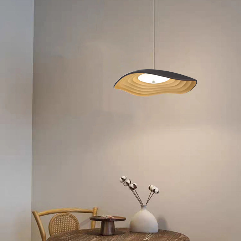 Carins Wabi-Sabi Resin LED Pendant Light, White/Orange/Black - Lumpaz