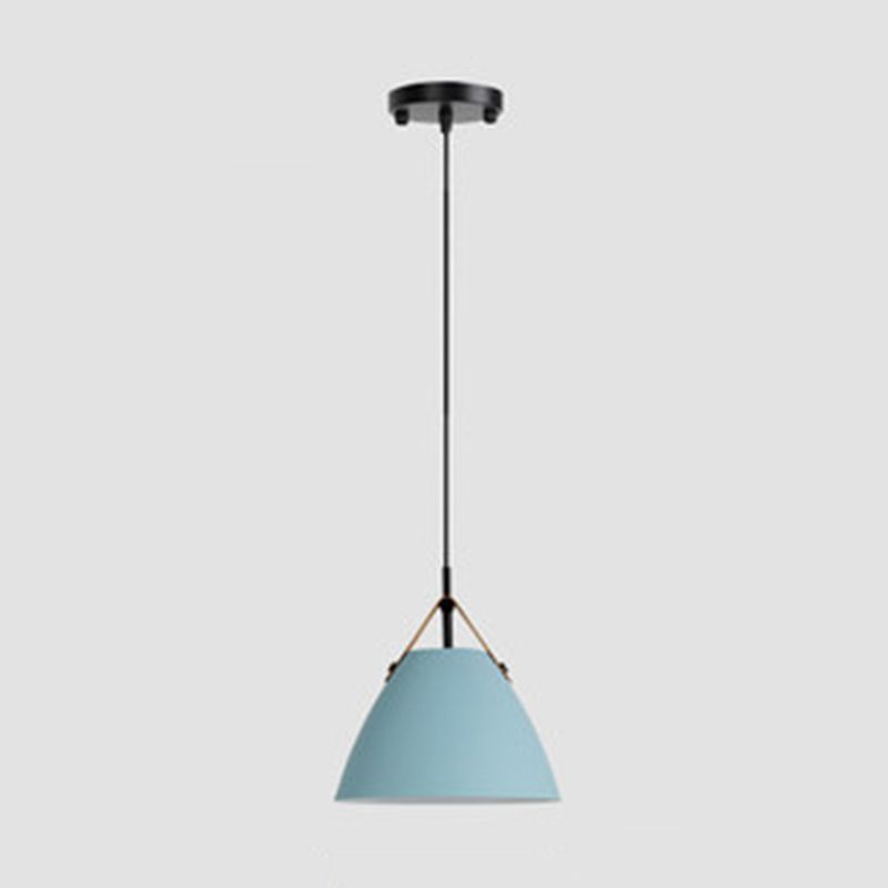 Morandi Modern Frisbee Shaped Metal Pendant Light, Black/White - Lumpaz