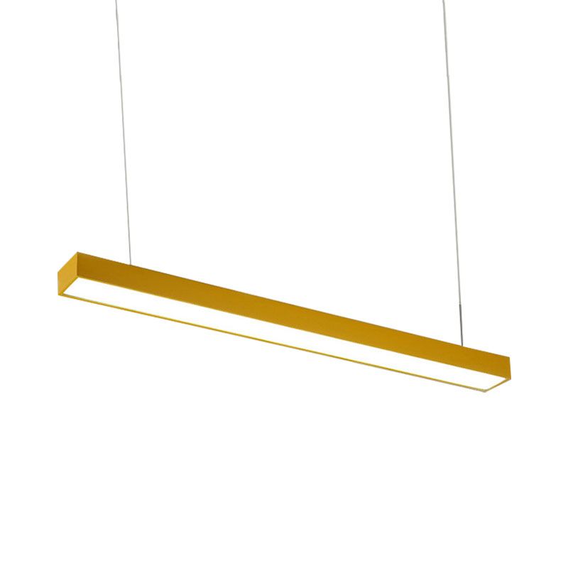 Edge Office Linear Minimalist Rectangular Pendant Light - Lumpaz