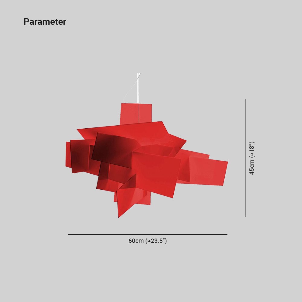 Renée Artistry Spliced Simole Pendant Light, White/Red - Lumpaz