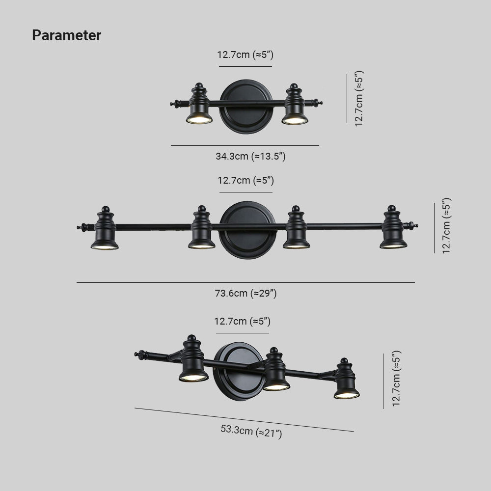 Alessio Modern Bell-shaped Metal Wall Lamp, Black - Lumpaz