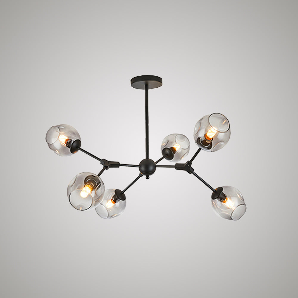 Valentina Modern Bubble Metal Pendant Light, Black/Gold - Lumpaz