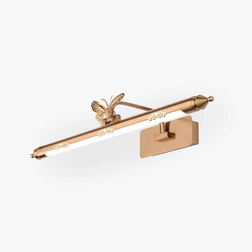 Kady Retro Butterfly Metal/Acrylic Wall Lamp, Champagne Gold - Lumpaz