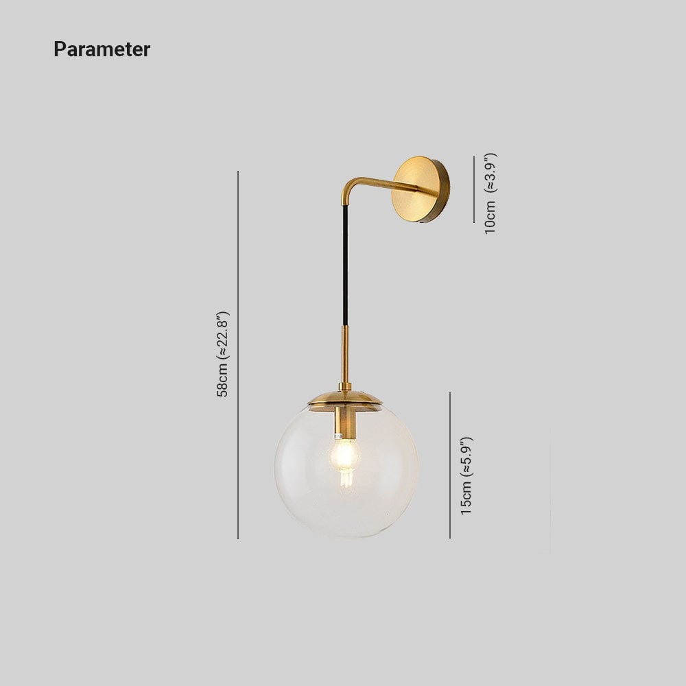 Valentina Modern LED Wall Reading Lamp Single Head, Black/Gold - Lumpaz