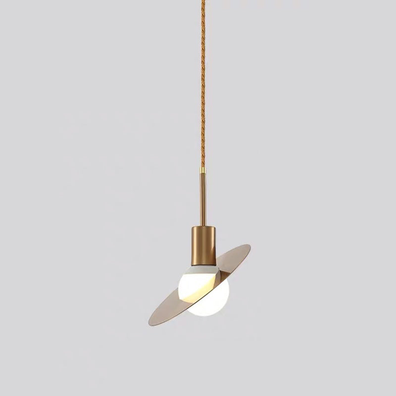 Cooley Modern Nordic Globe/Ring Metal/Glass Pendant Light, Gold - Lumpaz