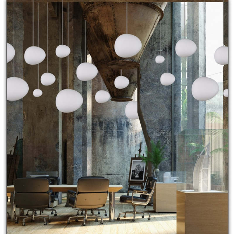 Hailie Egg-shaped Glass Pendant Light, Globe, Modern - Lumpaz