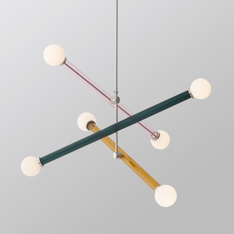 Avi Modern Metal/Glass Creative Children Bedroom Pendant Light Adjustable - Lumpaz