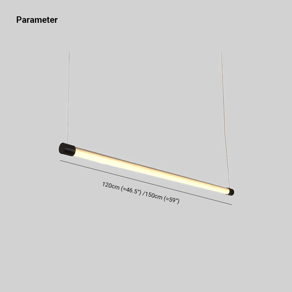 Edge Minimalist Linear Office Pendant Light Black/Silver - Lumpaz
