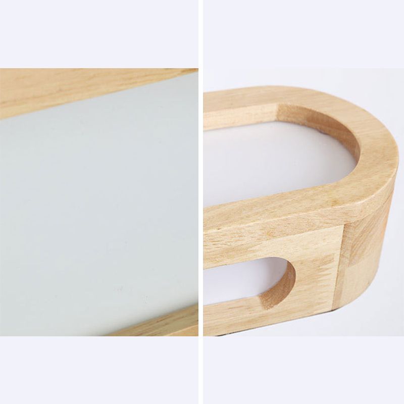 Ozawa Rectangular Wooden Energy Saving Oblong Wall Lamp - Lumpaz