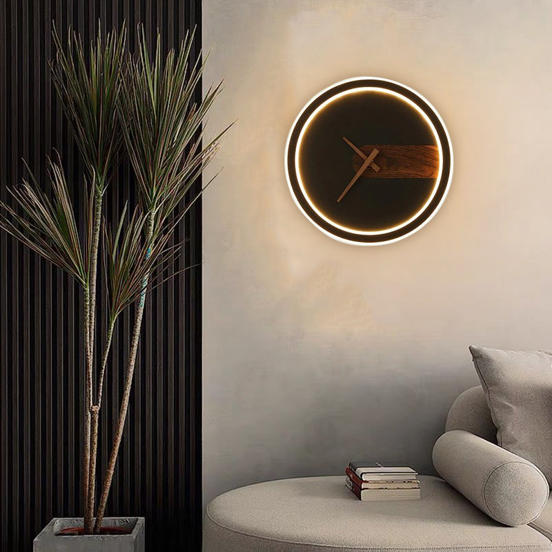 Nielsen Modern Clock Design Wall Lamp, 3 Color - Lumpaz