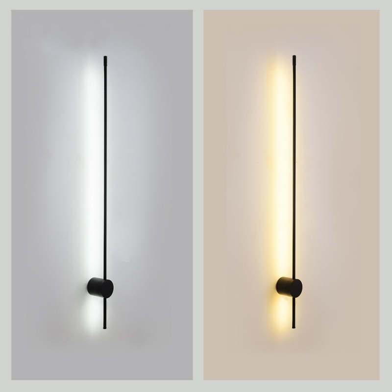 Edge Modern Minimalist LED Wall Reading Lamp, Black - Lumpaz