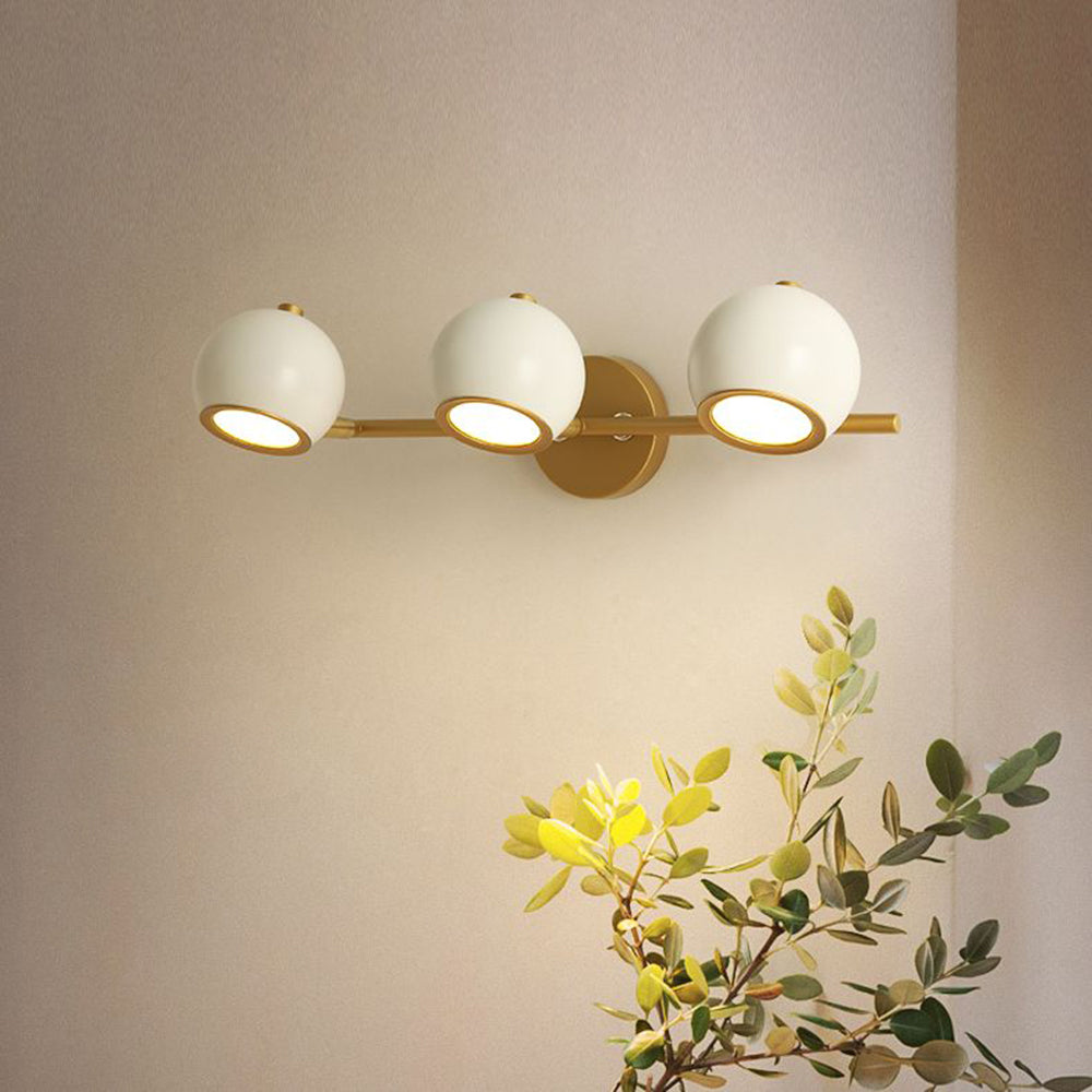 Leigh Modern Globe Metal&Acrylic Wall Lamps, Black/White - Lumpaz