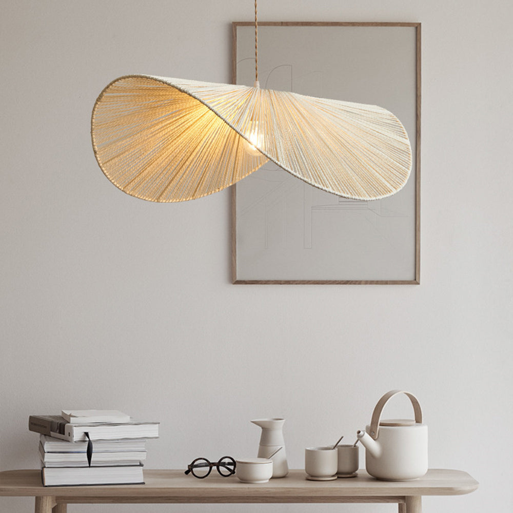 Muto Rustic Twine Pendant Light, Beige/Brown - Lumpaz