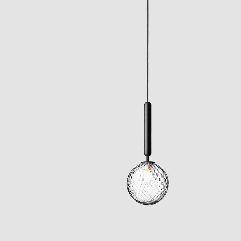 Valentina Modern Glass Ball Pendant Light, White/Clear - Lumpaz