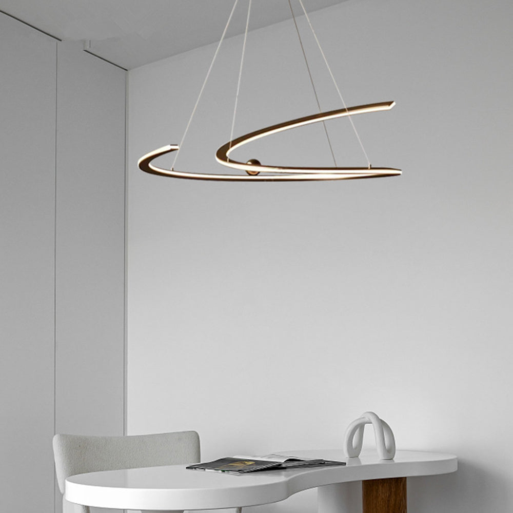Minimalist Linear Metal Pendant Light,Gold - Lumpaz