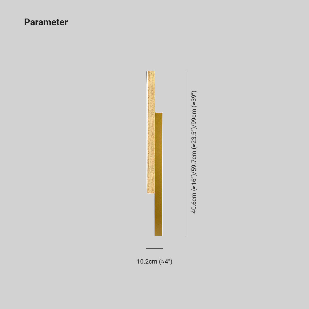 Ozawa Designer Duo-linear Wooden Wall Lamp, Brown/Wood - Lumpaz