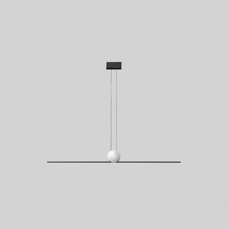 Edge Pendant Light 2 Color, Metal & Marble, 35.4"/47.2"/59" - Lumpaz