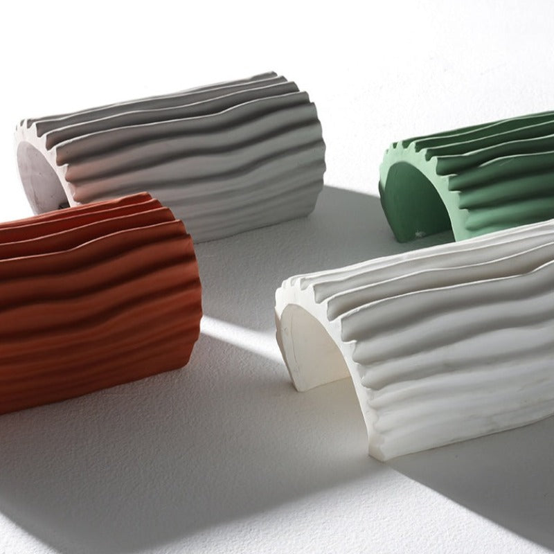 Morandi Retro LED Wall Lamps White/Gray/Orange/Green Resin Bedroom - Lumpaz