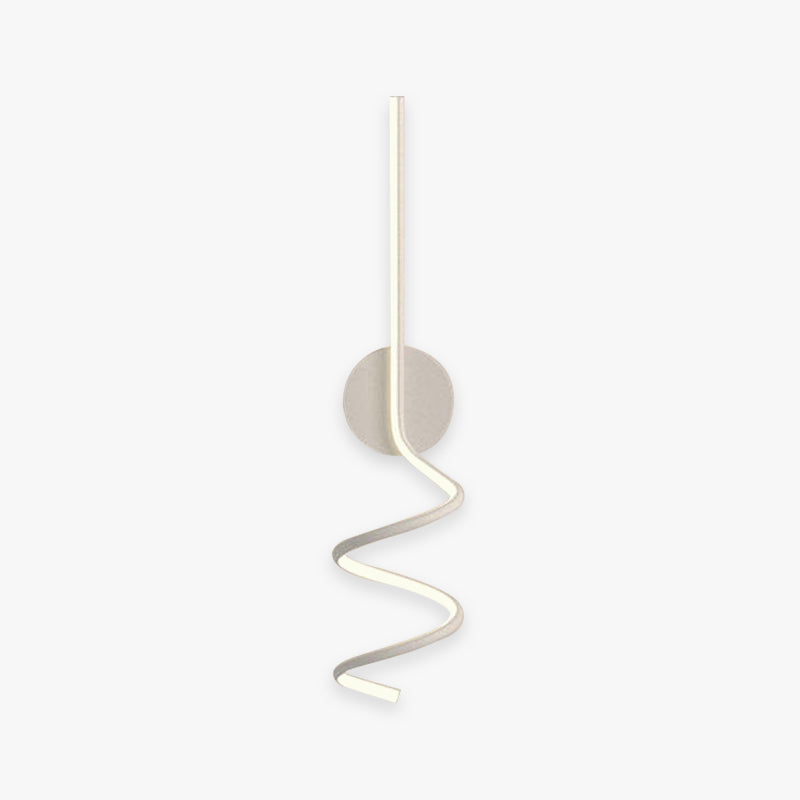 Modern LED Art Interior Wall Light Spiral, Black & White - Lumpaz