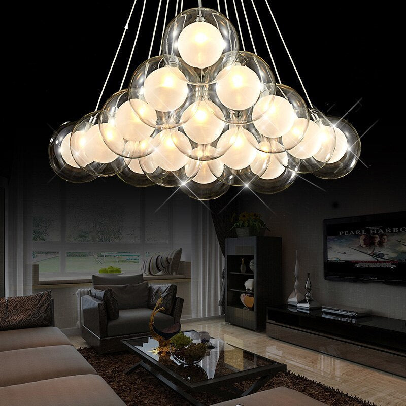 Valentina Modern Bubble Acylic Pendant Light, 5 Style - Lumpaz
