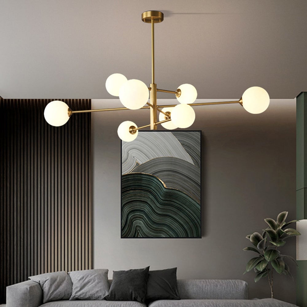 Valentina Modern Glass Shade Pendant Light, Copper/Black - Lumpaz