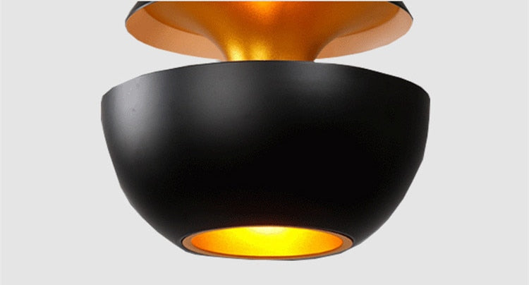 Nazifa Metal Modern Pendant Light, Black / White - Lumpaz