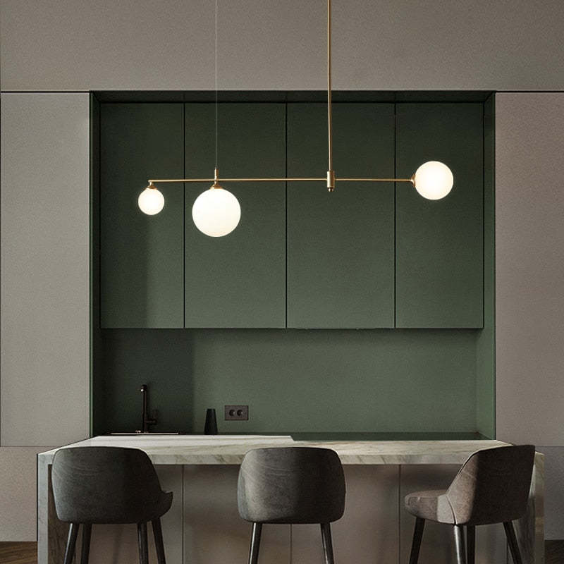 Valentina Modern Bubble Copper Pendant Light, Gold - Lumpaz