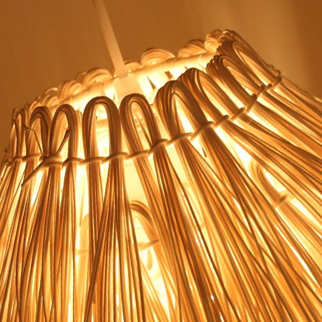 Muto Designer Handmade Weave Pendant Light, Rattan - Lumpaz