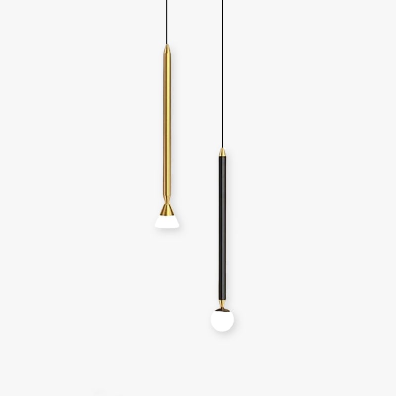 Carr Linear Metal Pendant Light, Black & Gold - Lumpaz