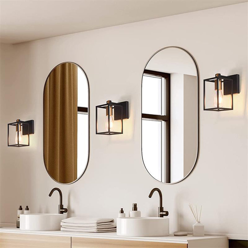 Alessio Industrial Minimalist Wall Lamp, Black, Basement - Lumpaz